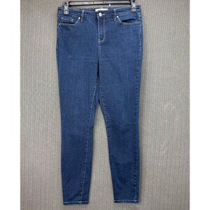 Ellen Tracy Womens Size 8 Blue Mid Rise Skinny Denim Jeans Refined  Stretch